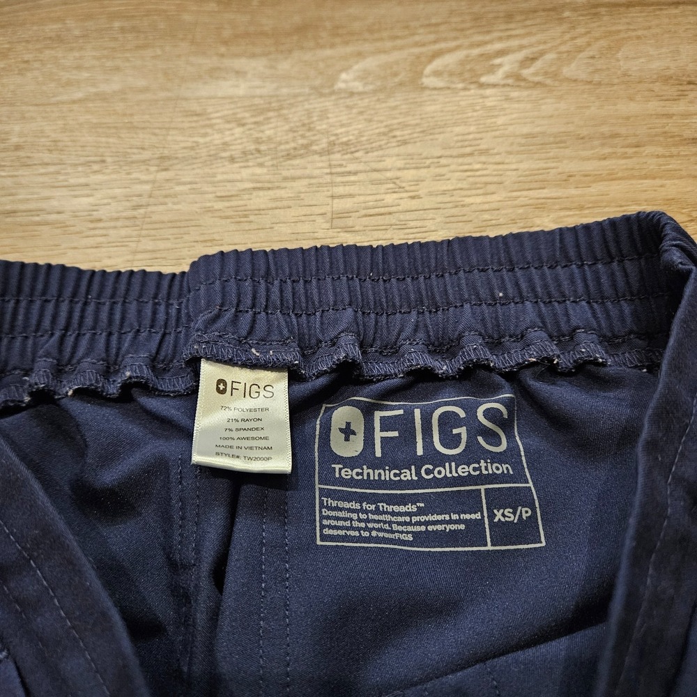 FIGS Yola Scrub Pants Women's XS Navy Medical Uniform Technical Collection - Picture 3 of 5